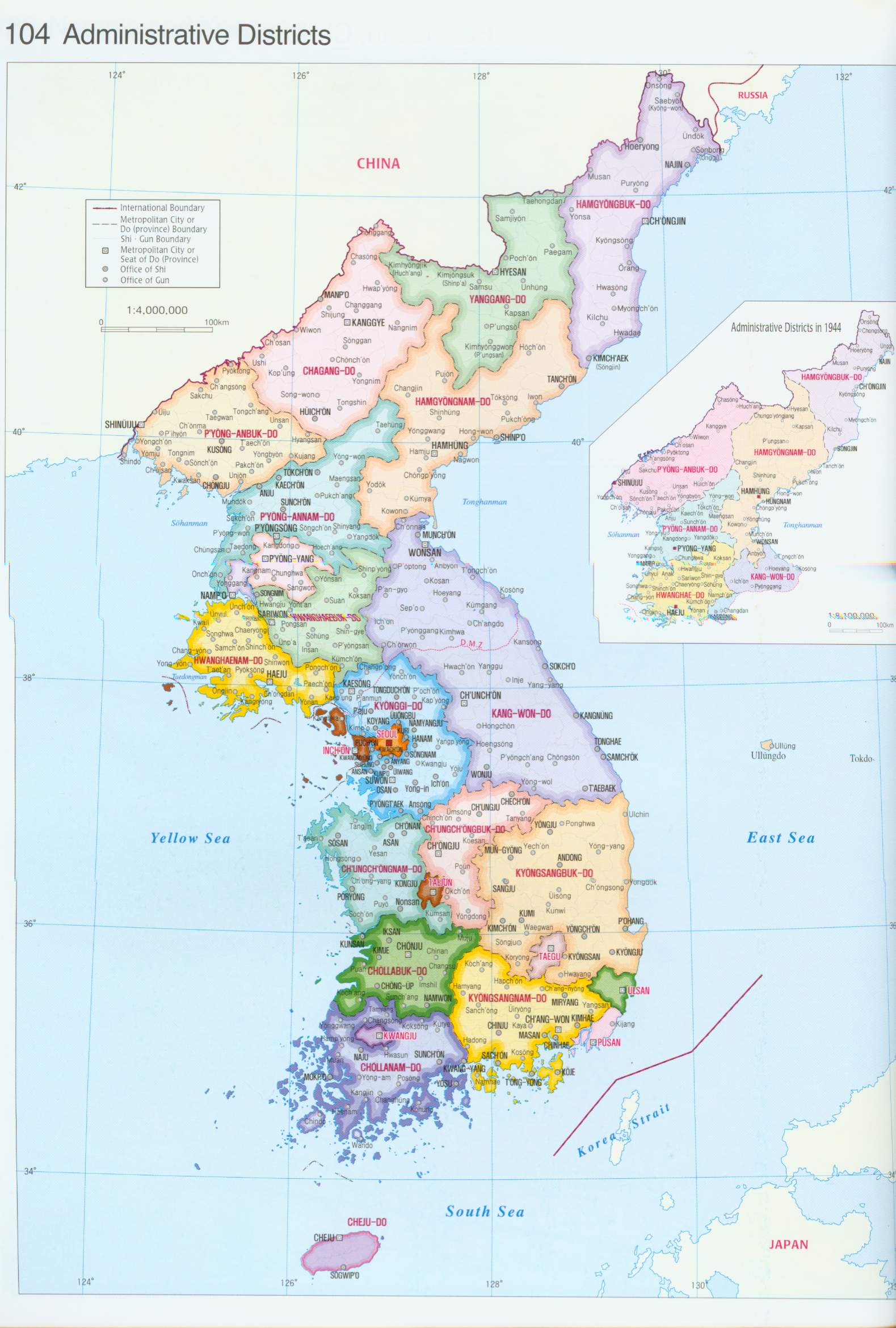韩国地图中文版_韩国地图库