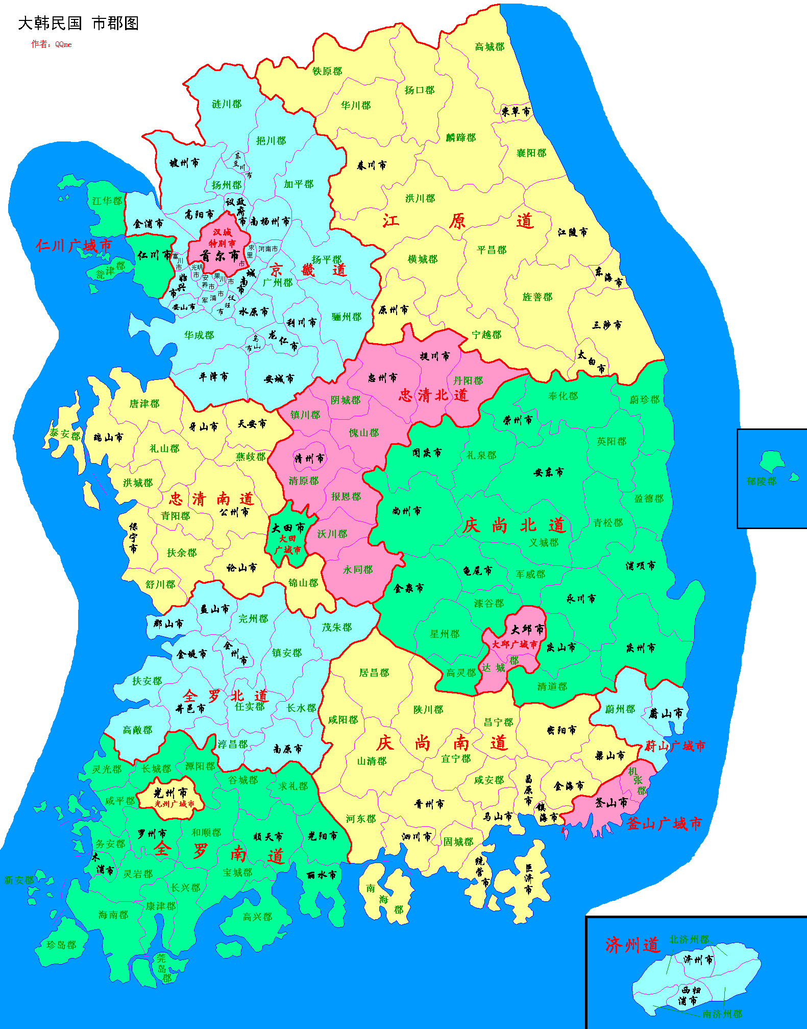 北朝鲜地图中文版全图-千图网