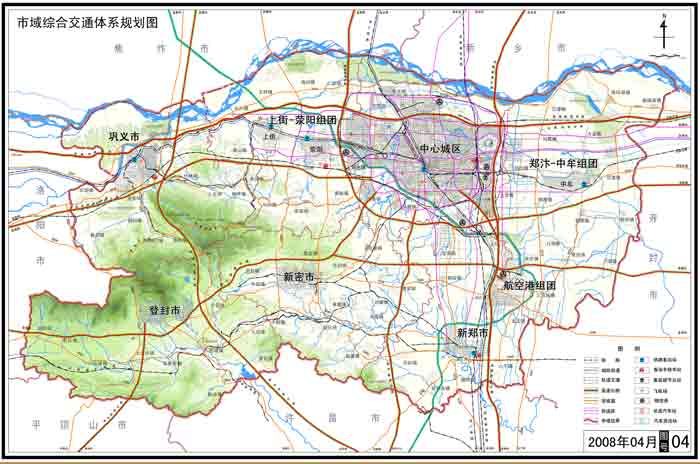 郑州城市规划全图(2008—2020年)以及郑州相关地图大集合