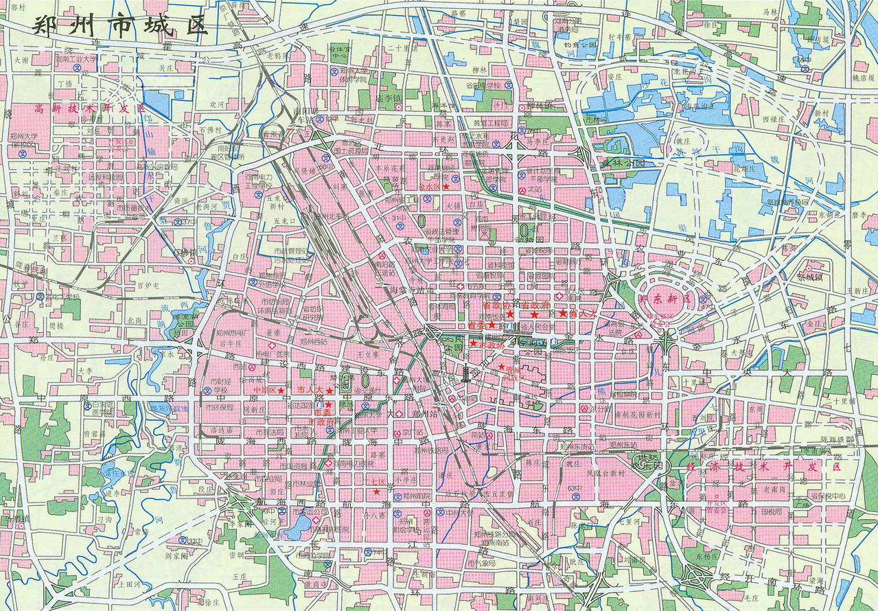 郑州市区不同时期地图4