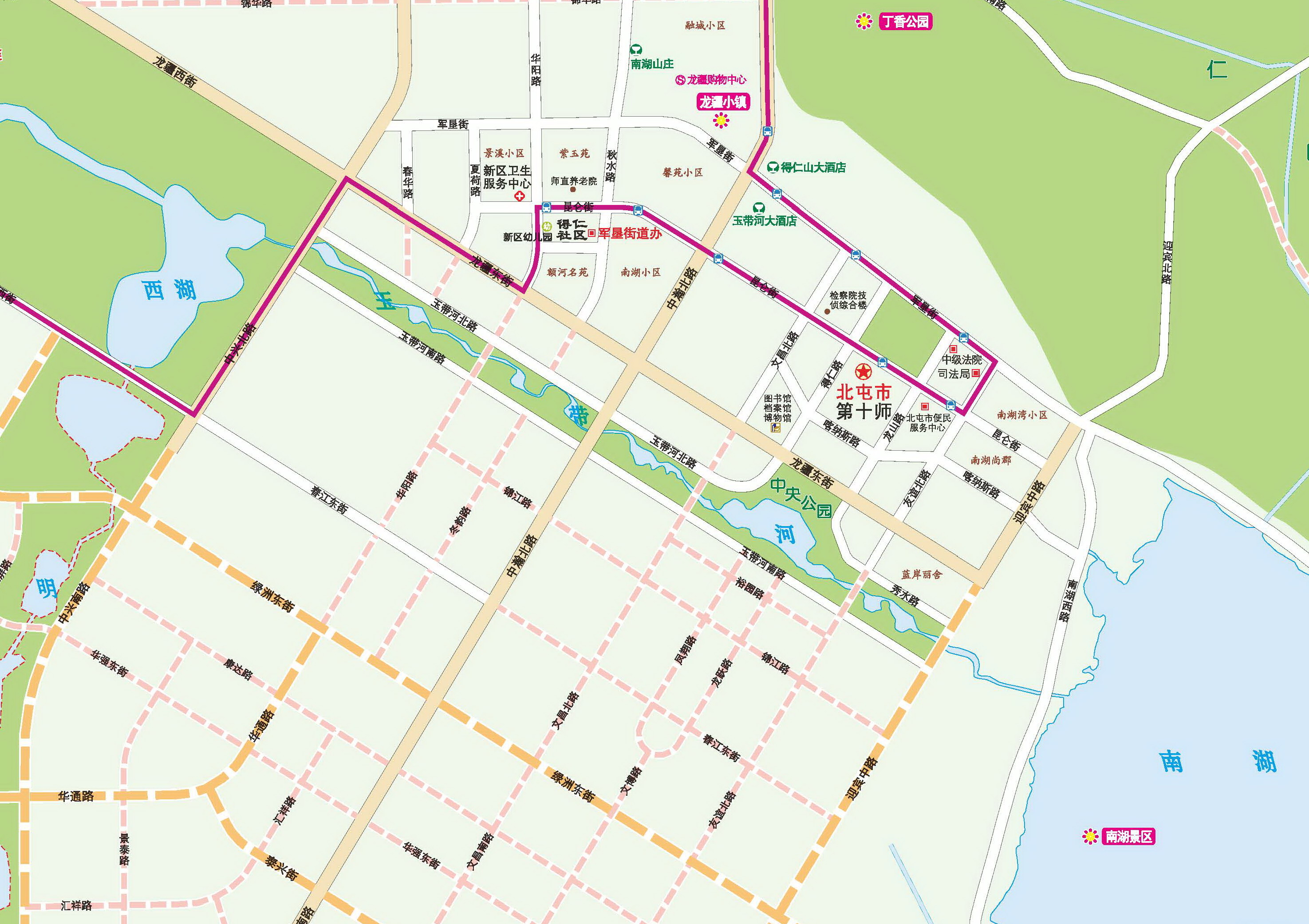 2015年版北屯市旅游交通图
